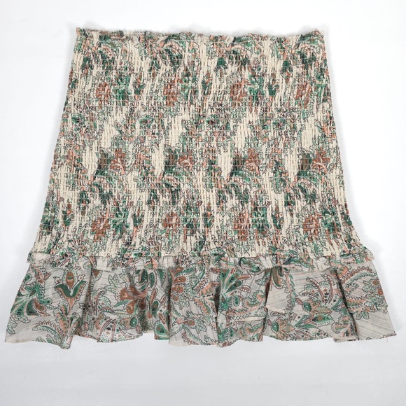 NWT VERONICA BEARD Multi Melodie Smocked Mini Skirt Stone Floral Size 6 - Picture 6 of 15